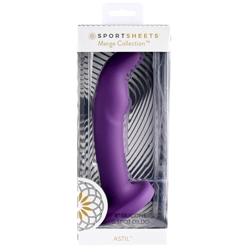 Sportsheets Astil 8 Silicone Dildo Dark Purple XOXTOYS Sex