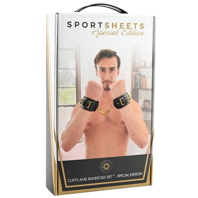 Sportsheets Cuff & Blind Fold Set Special Edition - XOXTOYS