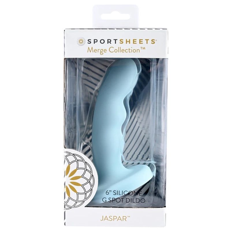 Sportsheets Jasper 6” Silicone Dildo Blue-Dildos-Sportsheets-XOXTOYS