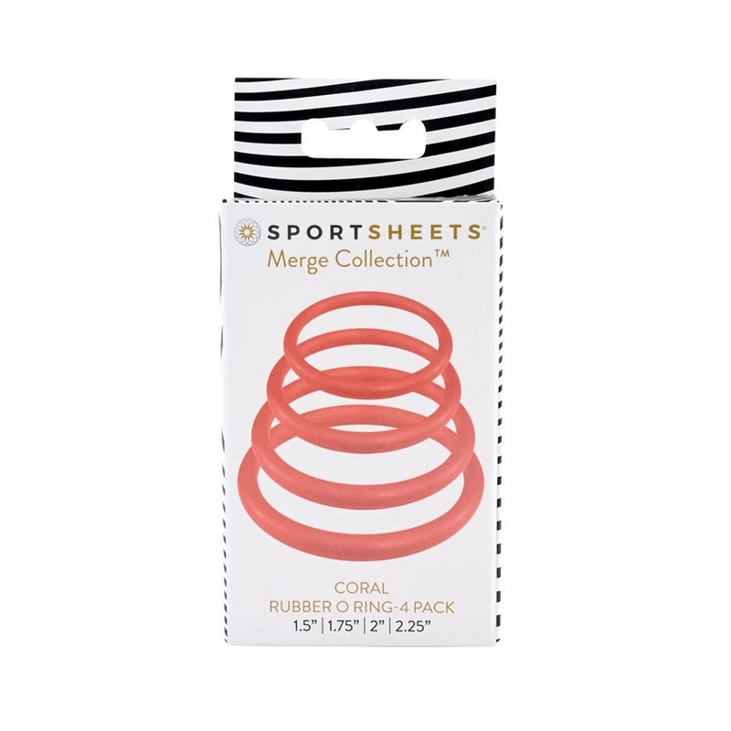Sportsheets O-Ring 4 Pack-Ring Harness-Sportsheets-Coral-XOXTOYS