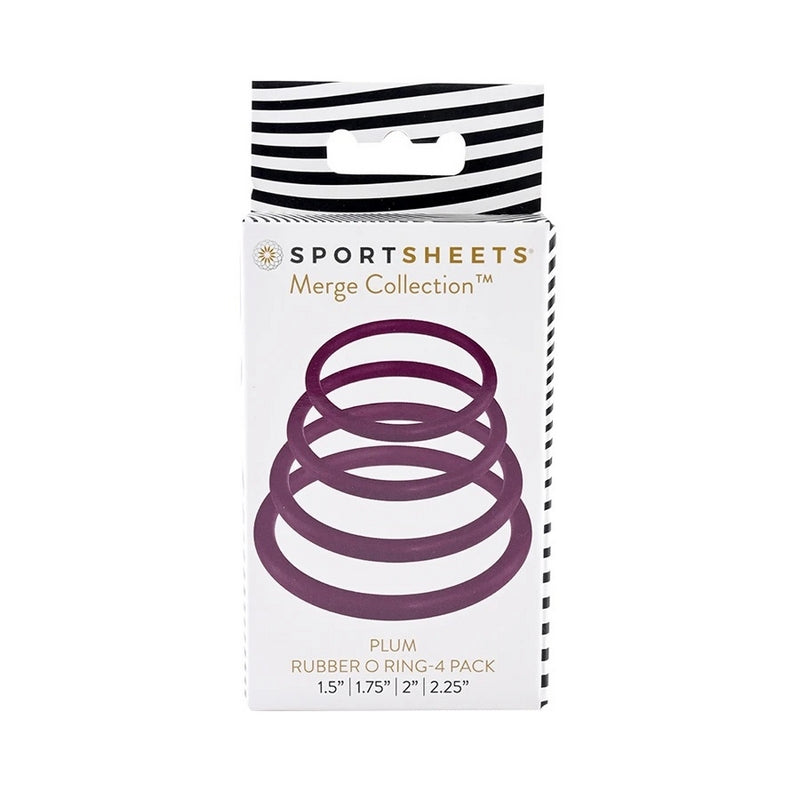 Sportsheets O-Ring 4 Pack-Ring Harness-Sportsheets-Plum-XOXTOYS