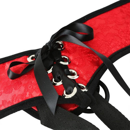 Sportsheets Red Lace Corsette Harness - XOXTOYS
