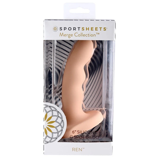 Sportsheets Ren 6” Silicone Dildo Peach - XOXTOYS