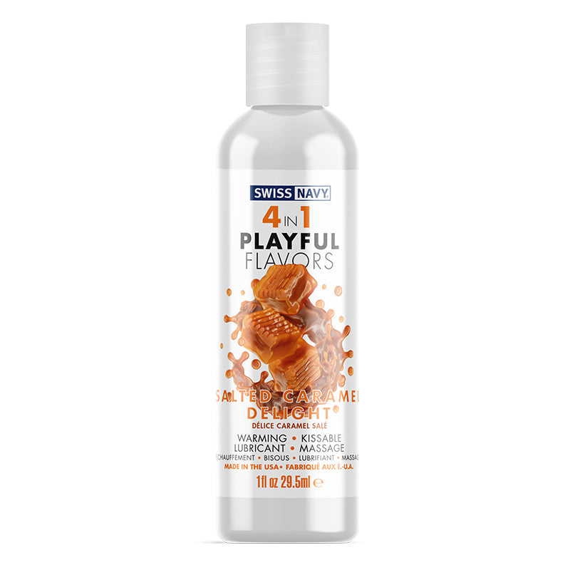 Swiss Navy Playful Flavors 4 in 1 Salted Caramel-Lubes & Lotions-Swiss Navy-1oz-XOXTOYS