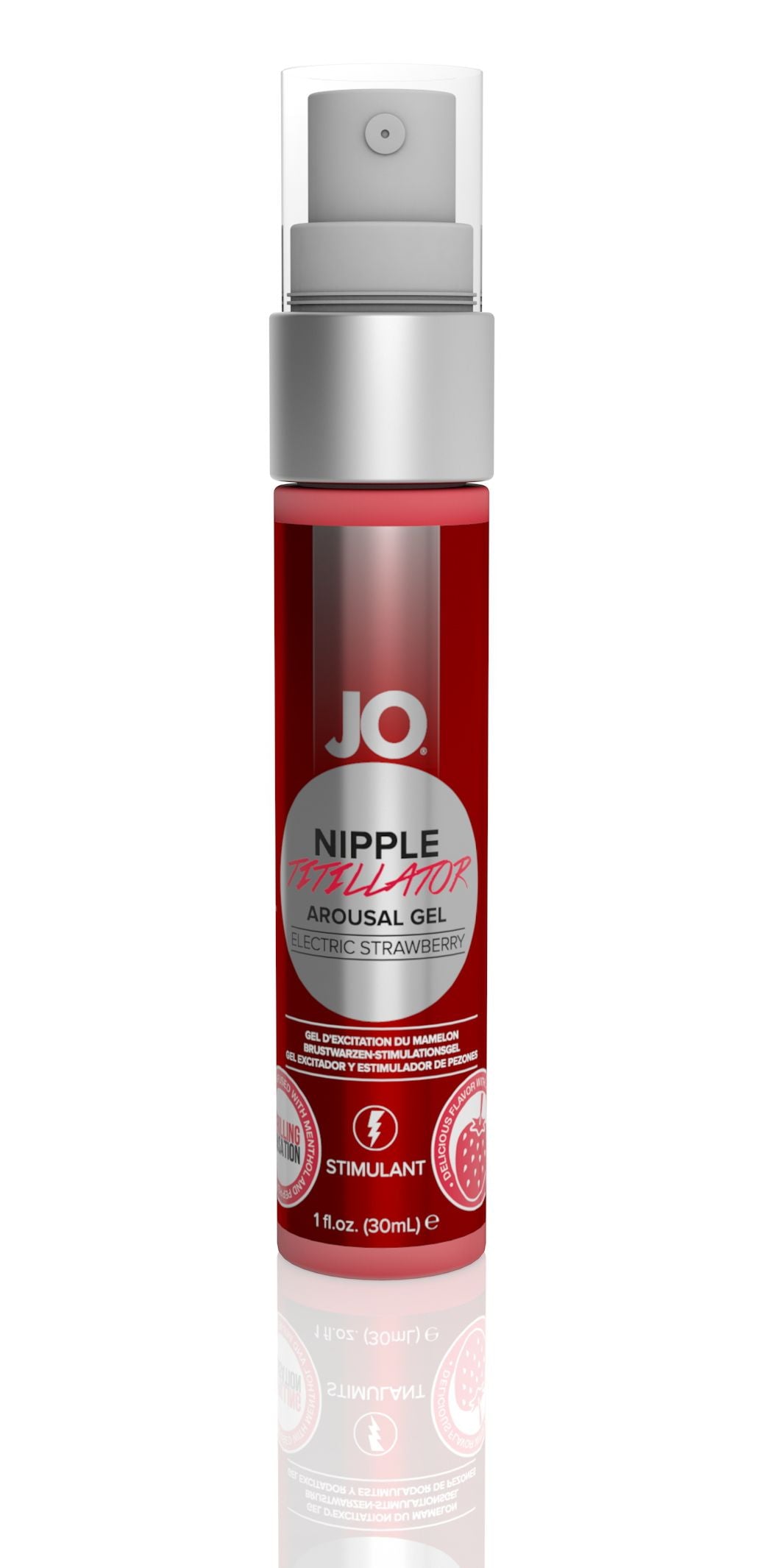 System Jo Nipple Titillator Arousal Gel Electric Strawberry - XOXTOYS