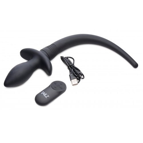 Tailz Waggerz Remote Control Wagging and Vibrating Puppy Tail and Anal Plug - XOXTOYS