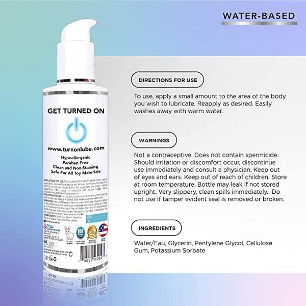 Turn On Water-based Lubricant-Lubes & Lotions-Turn On-XOXTOYS
