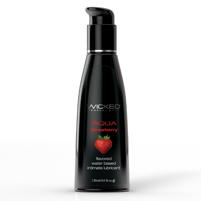Wicked Aqua Strawberry Flavored Lubricant-Lubes & Lotions-Wicked-XOXTOYSUSA