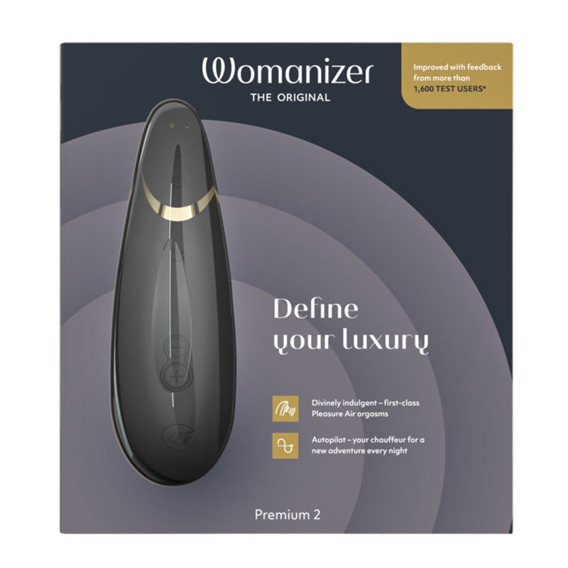 Womanizer Premium 2 Clitoral Clitoral Stimulator-Clitoral Stimulators-Womanizer-Black-XOXTOYSUSA