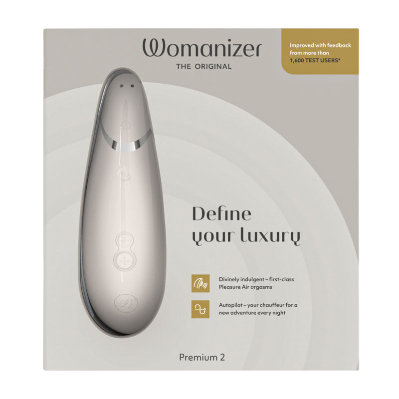 Womanizer Premium 2 Clitoral Clitoral Stimulator-Clitoral Stimulators-Womanizer-Gray-XOXTOYSUSA