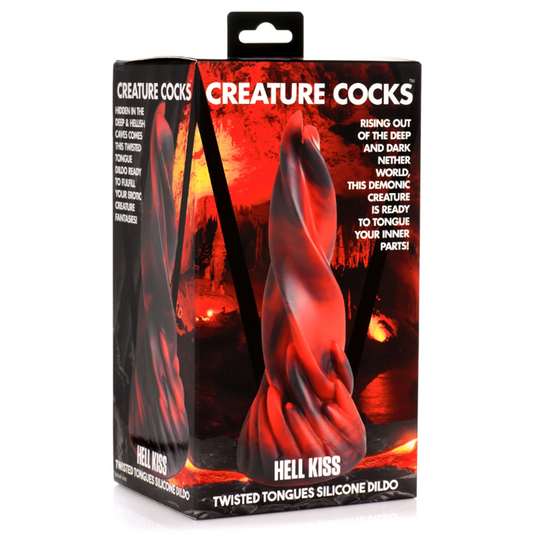 Creature Cocks Hell Kiss Twisted Tongues Silicone Dildo - XOXTOYS