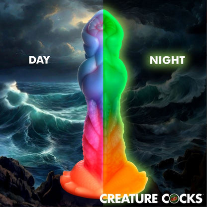 Creature Cocks Aqua-Cock Glow-In-The-Dark Silicone Dildo - XOXTOYS