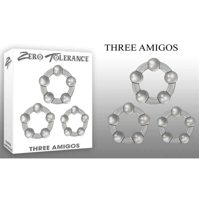 Zero Tolerance Three Amigos Cock Ring Set - XOXTOYS