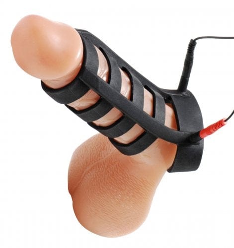 Zeus Electrosex Power Cage Silicone E Stim Cock and Ball Sheath