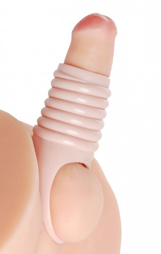 XR Brands Really Ample Ribbed Penis Enhancer Sheath - XOXTOYS
