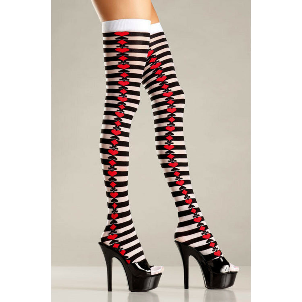 BeWicked Opaque Striped Thigh Highs With Suits - XOXTOYS