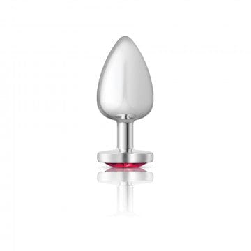 Viben Anal Toys Cheeky Charms Silver Metal Pink Heart Gem Butt Plug