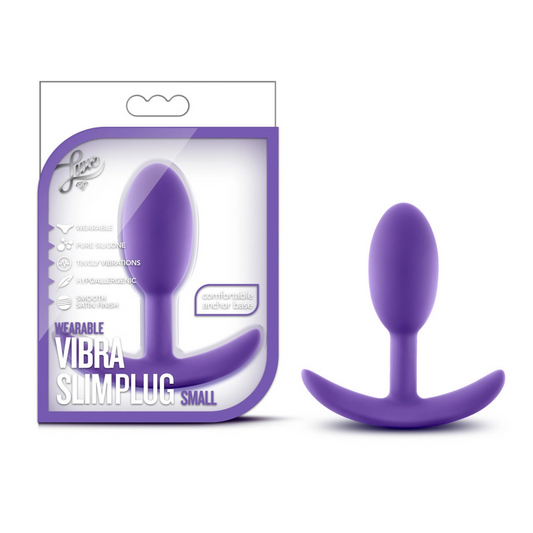Blush Luxe Wearable Vibra Slim Plug Purple - XOXTOYS