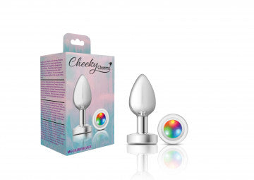 Cheeky Charms Silver Metal Luminous Butt Plug - XOXTOYS