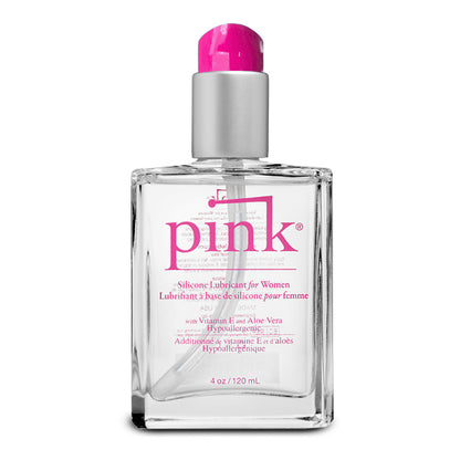 Empowered Products Pink Silicone Lube Glass Bottle - XOXTOYS