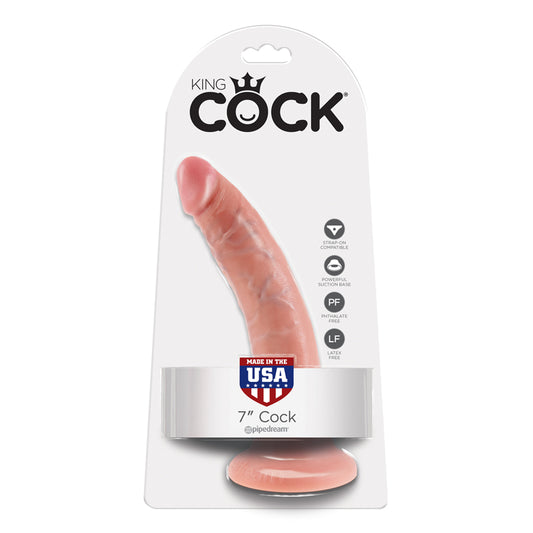 Pipedream Products King Cock 7″ Cock Beige - XOXTOYS
