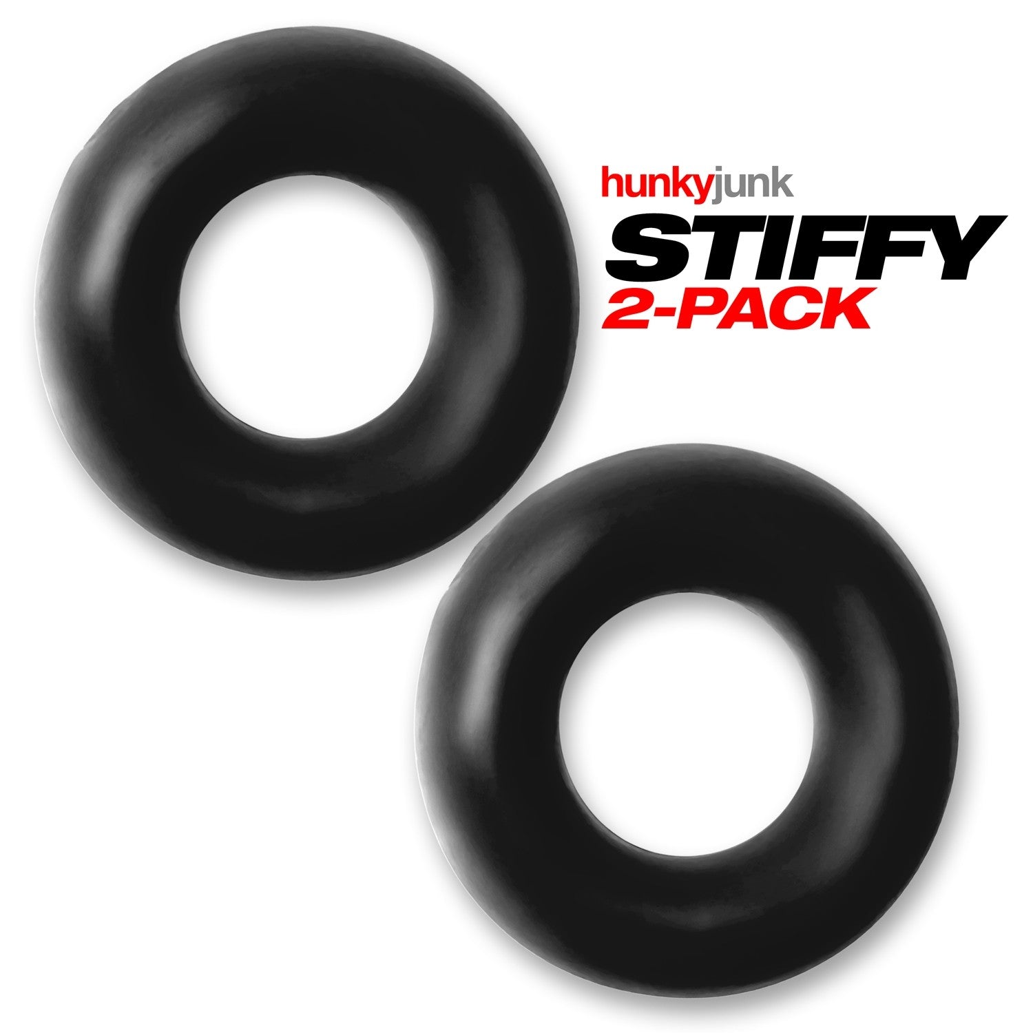 Hunkyjunk Stiffy Bulge Cock Ring Tar Ice 2 Pack - XOXTOYS