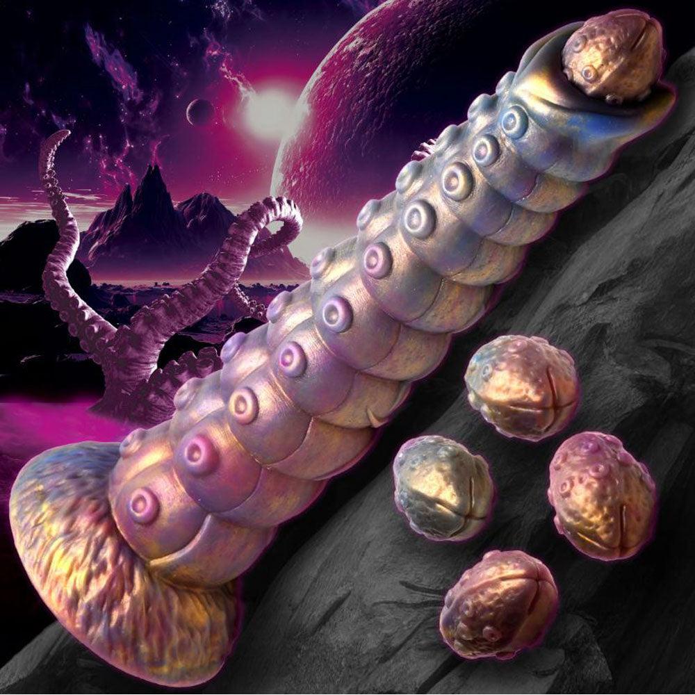 Creature Cocks Deep Invader Tentacle Ovipositor Silicone Dildo with Eggs - XOXTOYS